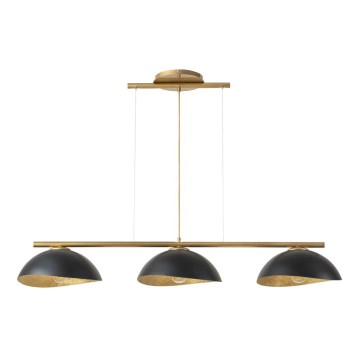 Loftlampe på ledning SOLAR 3xE27/60W/230V guld