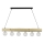 Loftlampe på ledning TRABO 6xE27/60W/230V fyrretræ