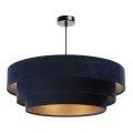 Loftlampe på ledning TRINITI 1xE27/60W/230V blå/guld