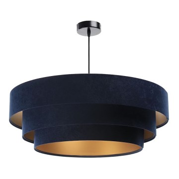 Loftlampe på ledning TRINITI 1xE27/60W/230V blå/guld
