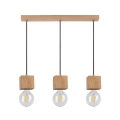 Loftlampe på ledning TRONGO ROUND 3xE27/60W/230V eg