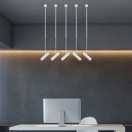 Loftlampe på stang 1xGU10/35W/230V hvid