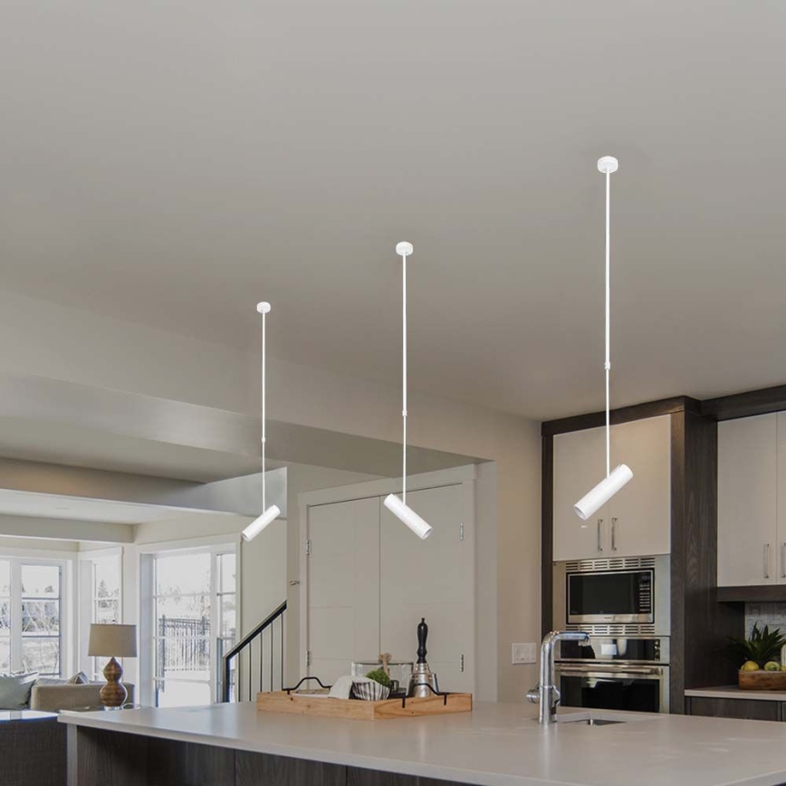 Loftlampe på stang 1xGU10/35W/230V hvid