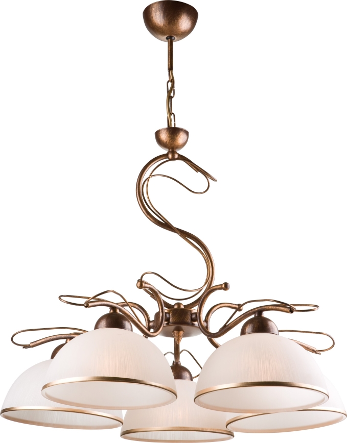 Loftlampe på stang COBRA 1xE27/60W/230V Ø 30 cm bronze/patina
