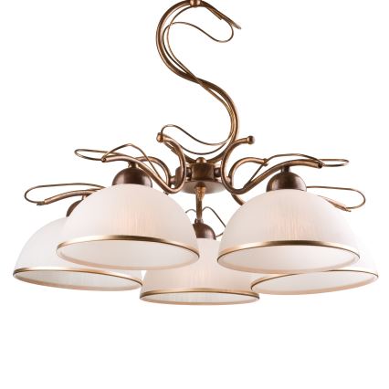 Loftlampe på stang COBRA 1xE27/60W/230V Ø 30 cm bronze/patina