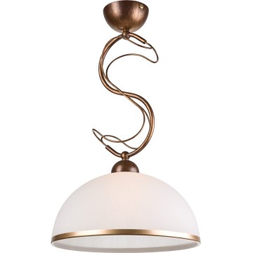 Loftlampe på stang COBRA 1xE27/60W/230V Ø 46 cm bronze/patina