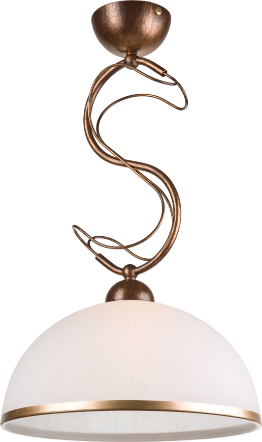 Loftlampe på stang COBRA 1xE27/60W/230V Ø 46 cm bronze/patina