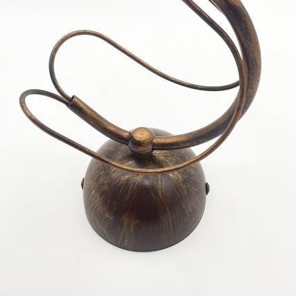 Loftlampe på stang COBRA 1xE27/60W/230V Ø 46 cm bronze/patina