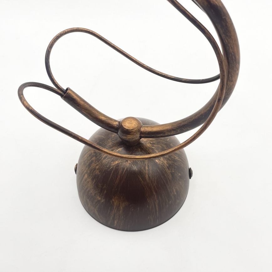 Loftlampe på stang COBRA 1xE27/60W/230V Ø 46 cm bronze/patina