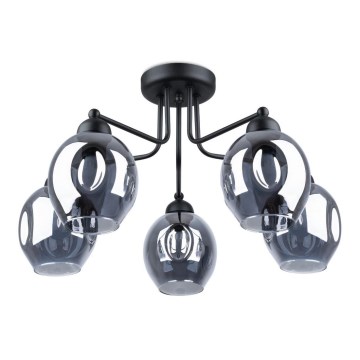 Loftlampe på stang FILLAN 5xE27/60W/230V sort