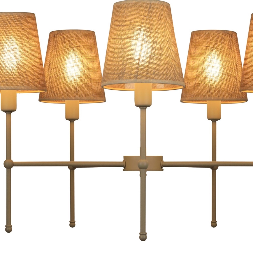 Loftlampe på stang MADELA 5xE14/40W/230V jute/beige