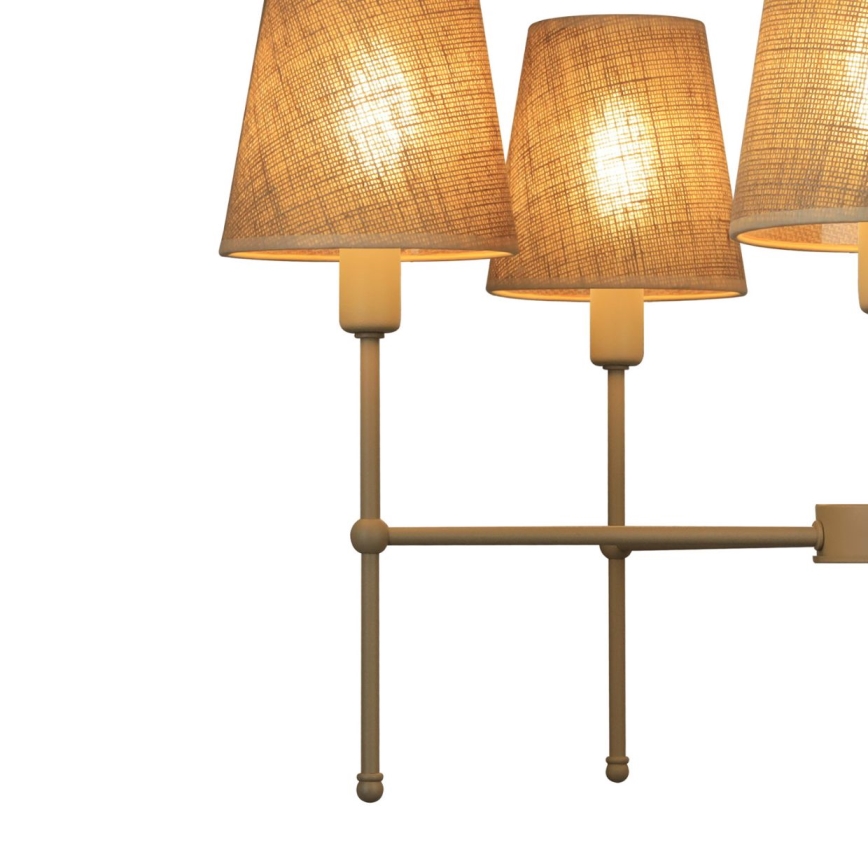 Loftlampe på stang MADELA 5xE14/40W/230V jute/beige