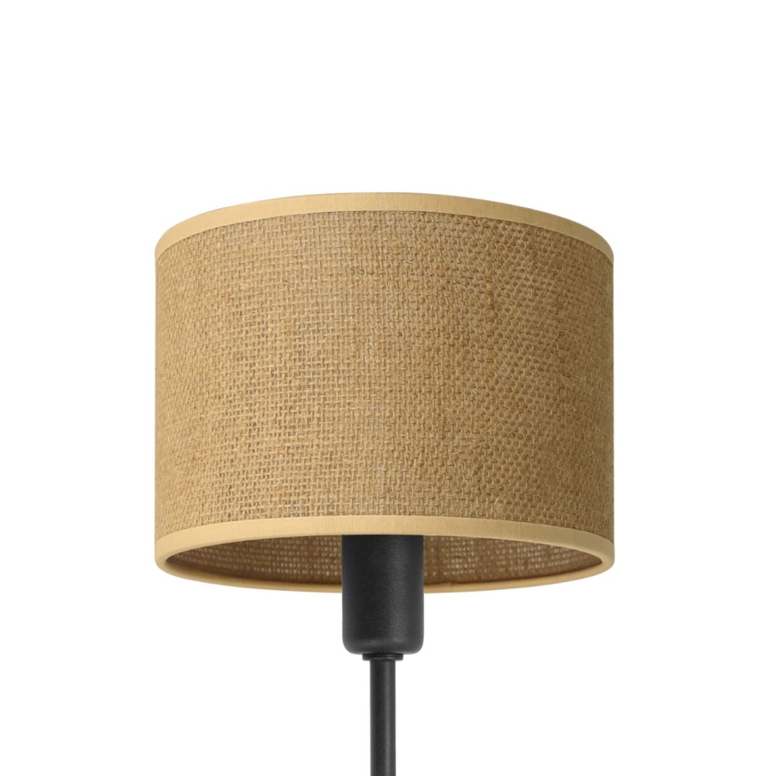Loftlampe på stang MADELA 5xE14/40W/230V jute/sort