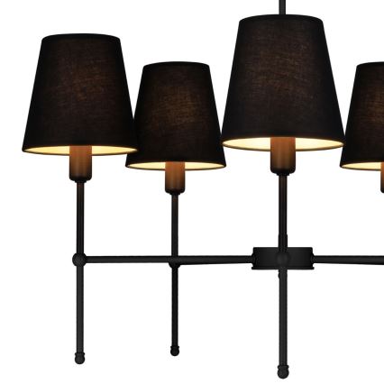 Loftlampe på stang MADELA 5xE14/40W/230V sort