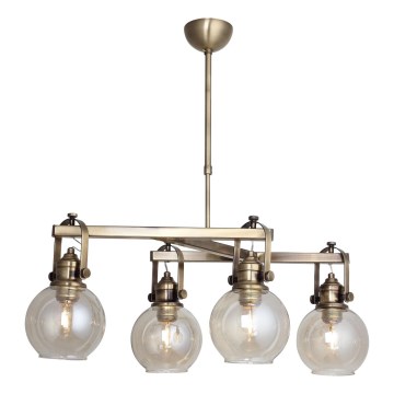 Loftlampe på stang POLINO 4xE27/40W/230V i bronze
