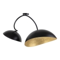 Loftlampe på stang SPACE 2xE27/60W/230V sort/guld