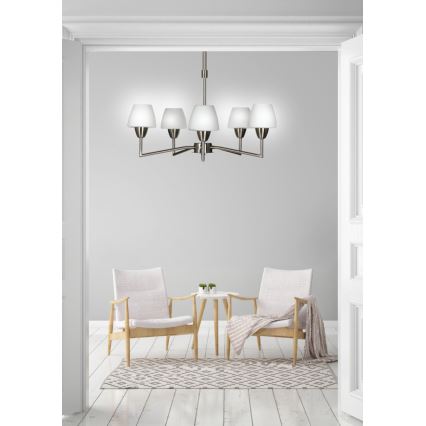 Loftlampe på stang TOGO 5xG9/40W/230V mat krom/hvid