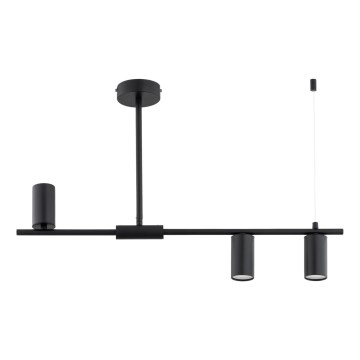 Loftlampe på stang URANOS 3xGU10/10W/230V sort