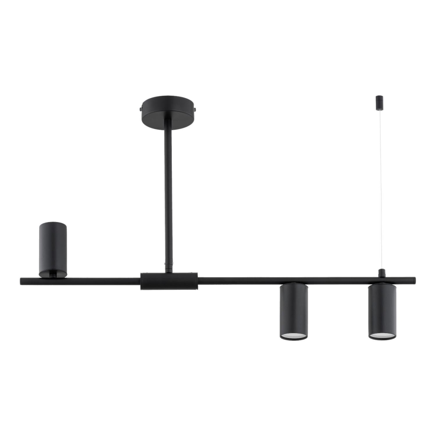 Loftlampe på stang URANOS 3xGU10/10W/230V sort