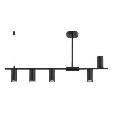 Loftlampe på stang URANOS 5xGU10/10W/230V sort
