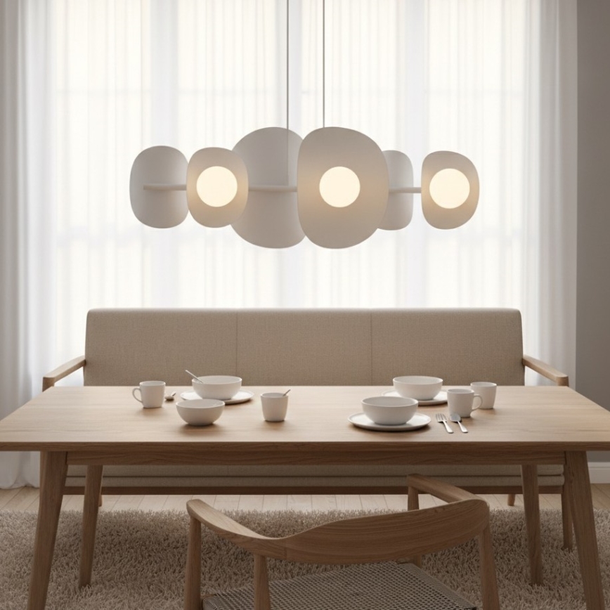 Loftlampe på wire ELEMENTI 6xG9/8W/230V hvid