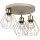 Loftlampe PARKLA 3xE27/15W/230V beige/guldfarvet