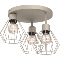 Loftlampe PARKLA 3xE27/15W/230V beige
