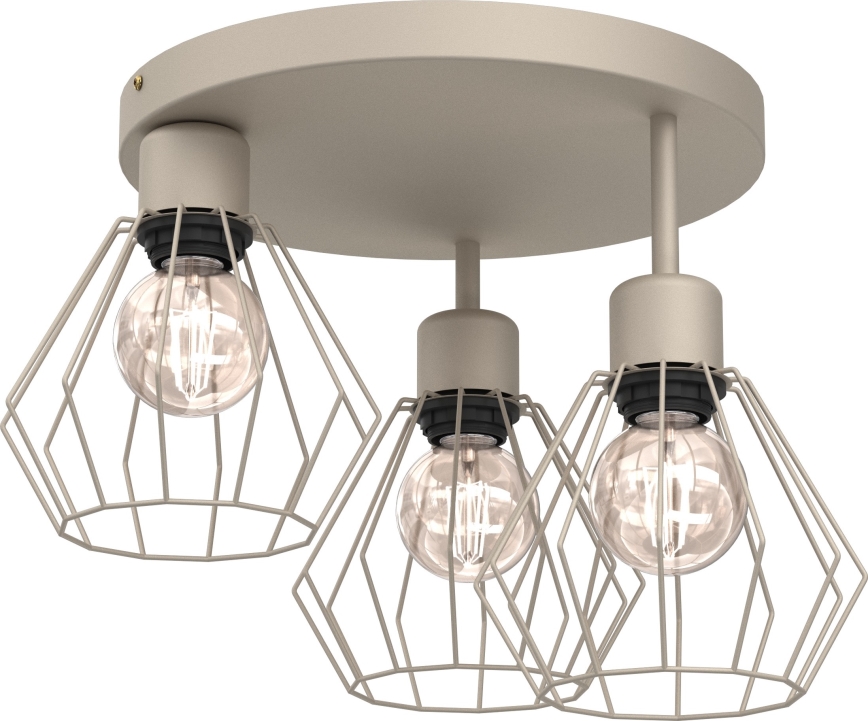 Loftlampe PARKLA 3xE27/15W/230V beige