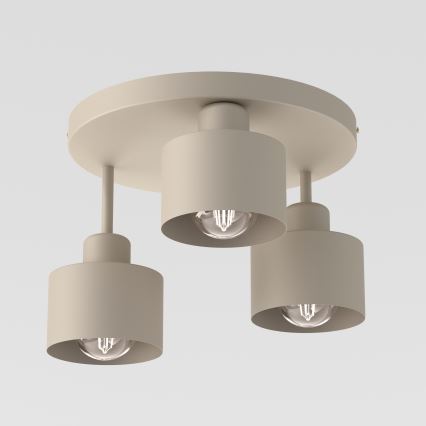 Loftlampe PARKLA 3xE27/15W/230V beige