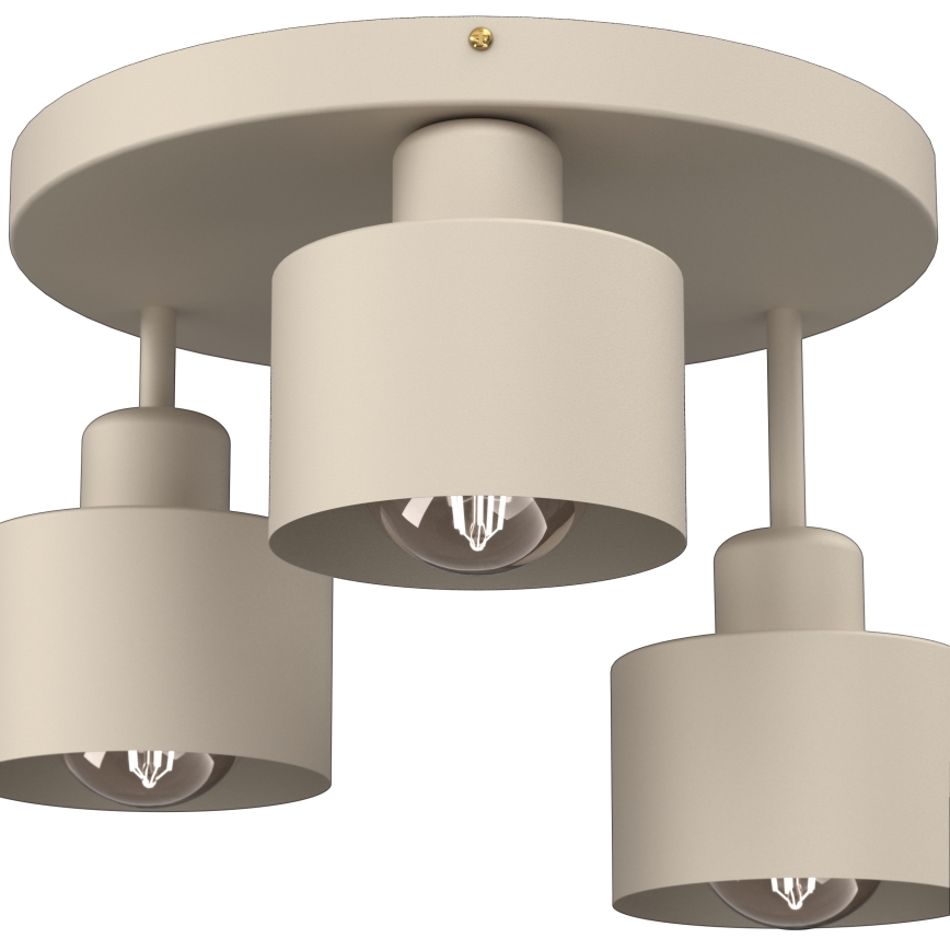Loftlampe PARKLA 3xE27/15W/230V beige