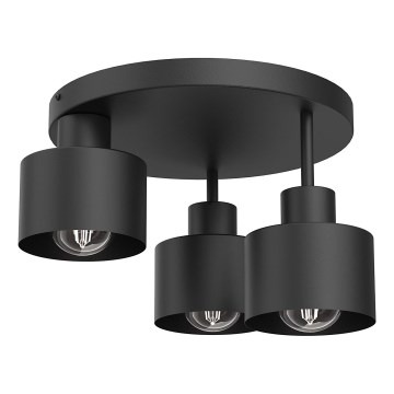 Loftlampe PARKLA 3xE27/15W/230V sort