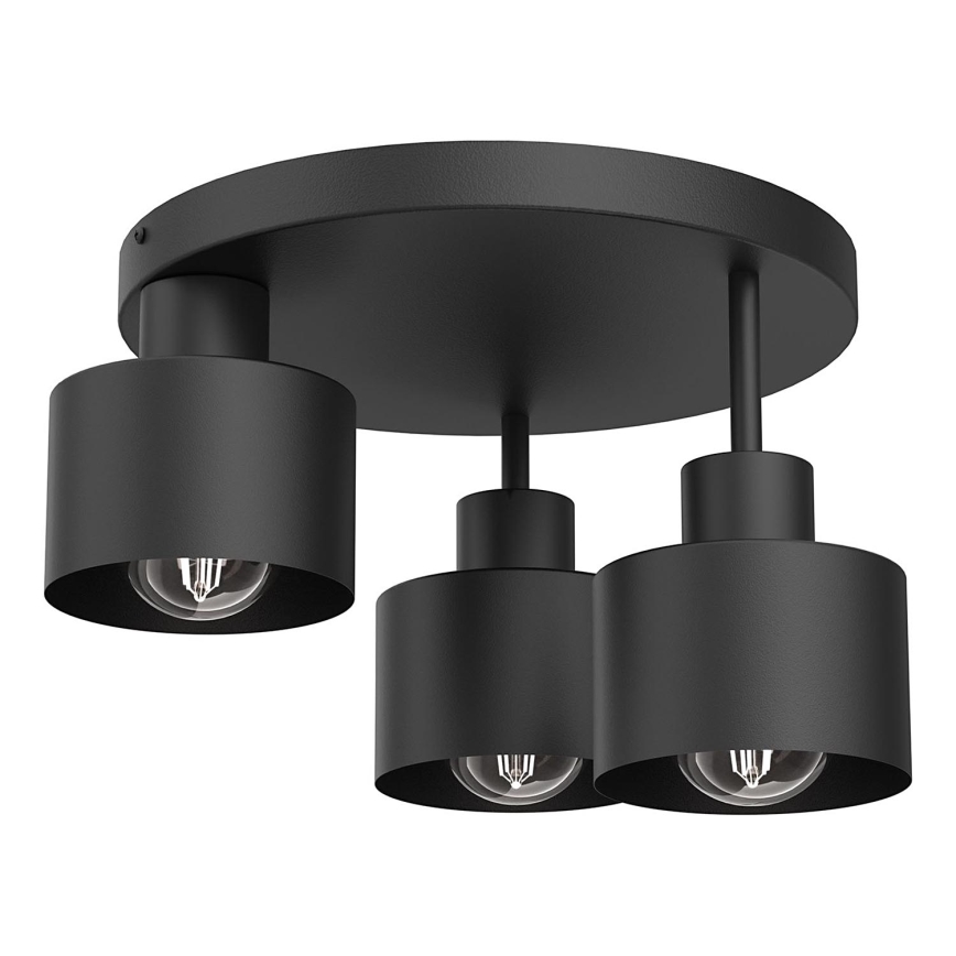 Loftlampe PARKLA 3xE27/15W/230V sort