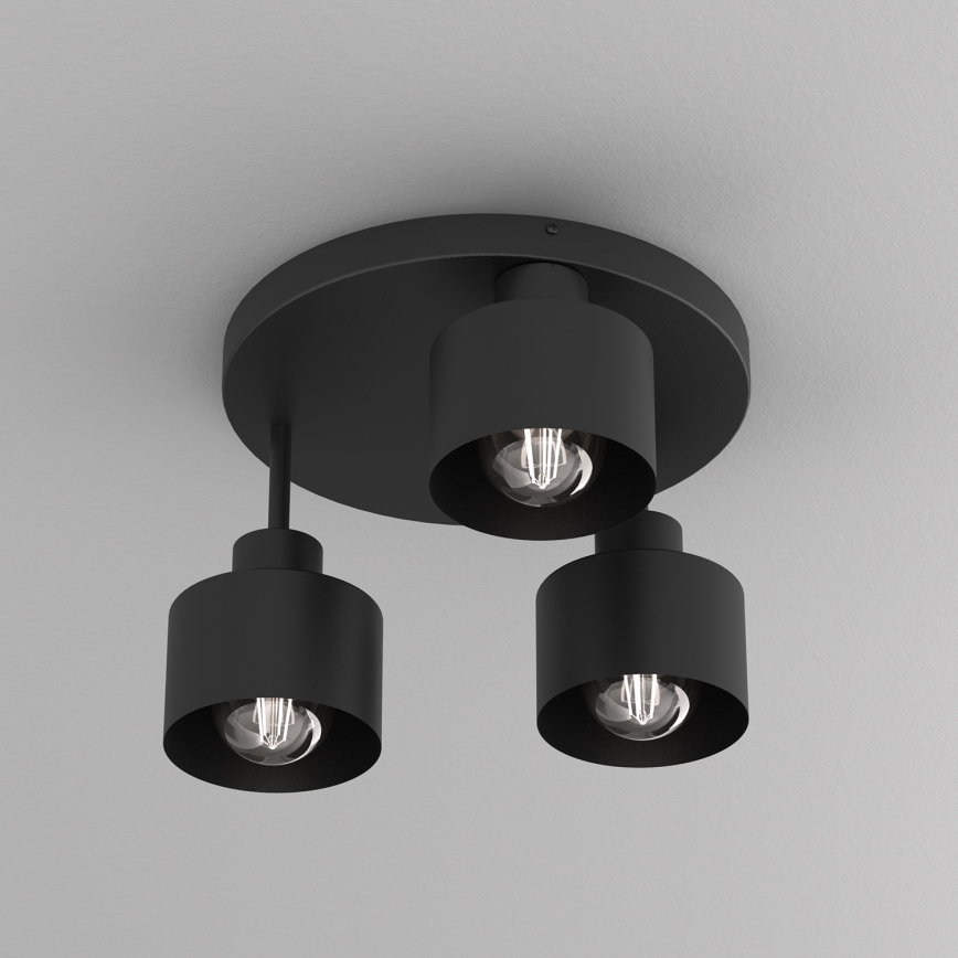 Loftlampe PARKLA 3xE27/15W/230V sort