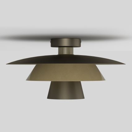 Loftlampe PLATO 1xE27/15W/230V Ø 32 cm bronzefarvet