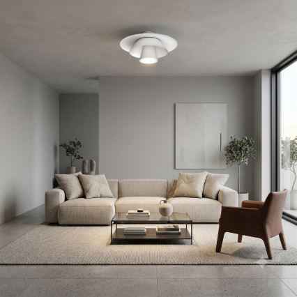 Loftlampe PLATO 1xE27/15W/230V Ø 32 cm hvid