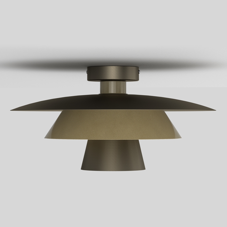 Loftlampe PLATO 1xE27/15W/230V Ø 38 cm bronze/guld