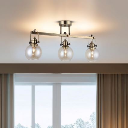 Loftlampe POLINO 3xE27/40W/230V – bronzefarvet