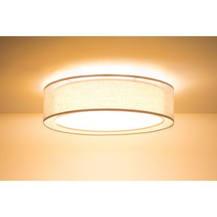 Loftlampe PURO 2xE27/40W/230V, diameter 50 cm, beige