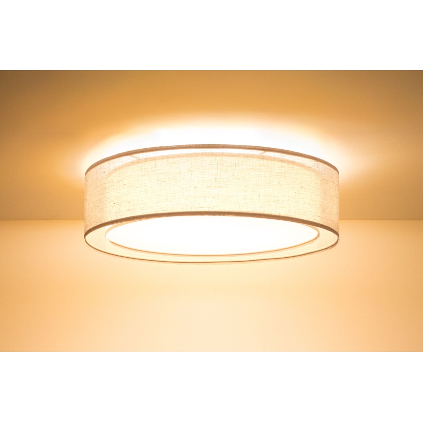 Loftlampe PURO 2xE27/40W/230V, diameter 50 cm, beige