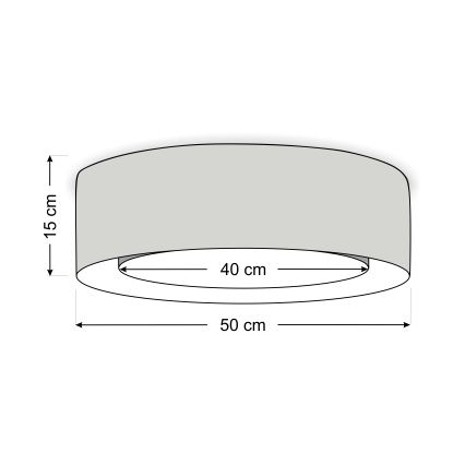 Loftlampe PURO 2xE27/40W/230V, diameter 50 cm, beige