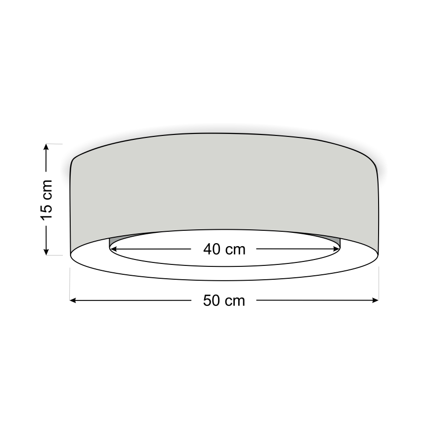 Loftlampe PURO 2xE27/40W/230V, diameter 50 cm, beige