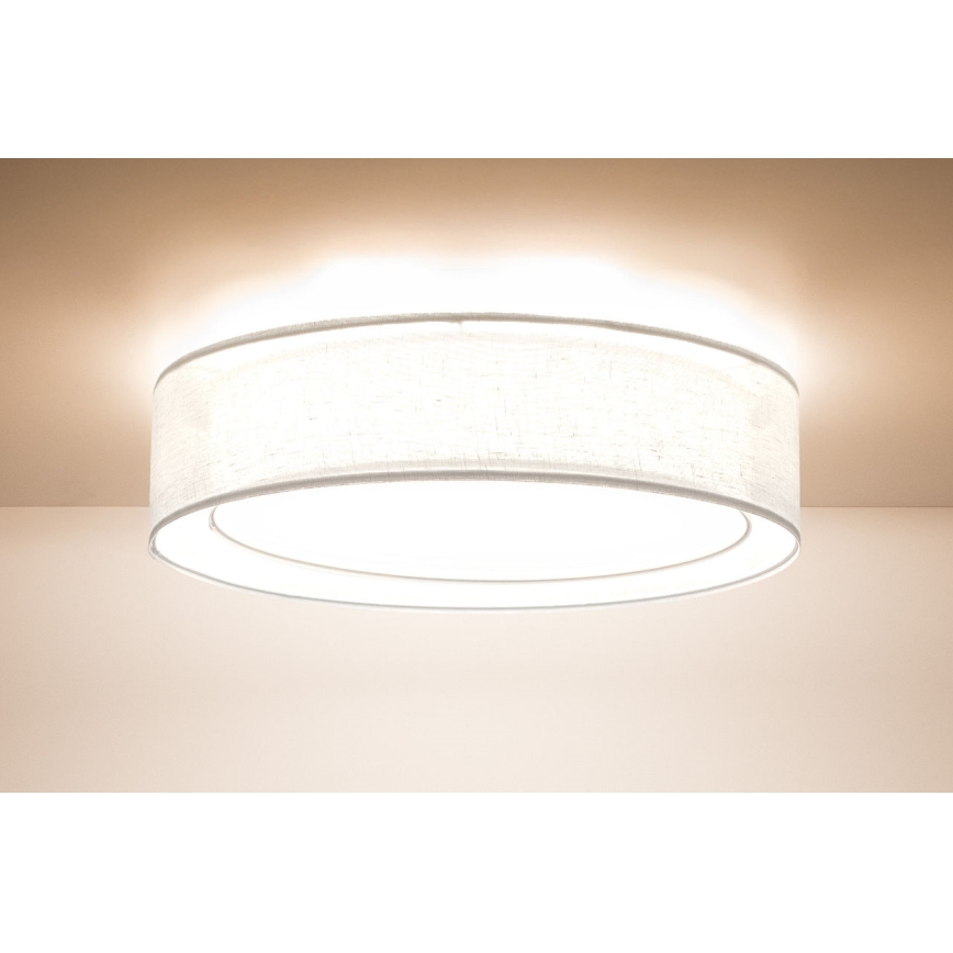Loftlampe PURO 2xE27/40W/230V Ø 50 cm hvid