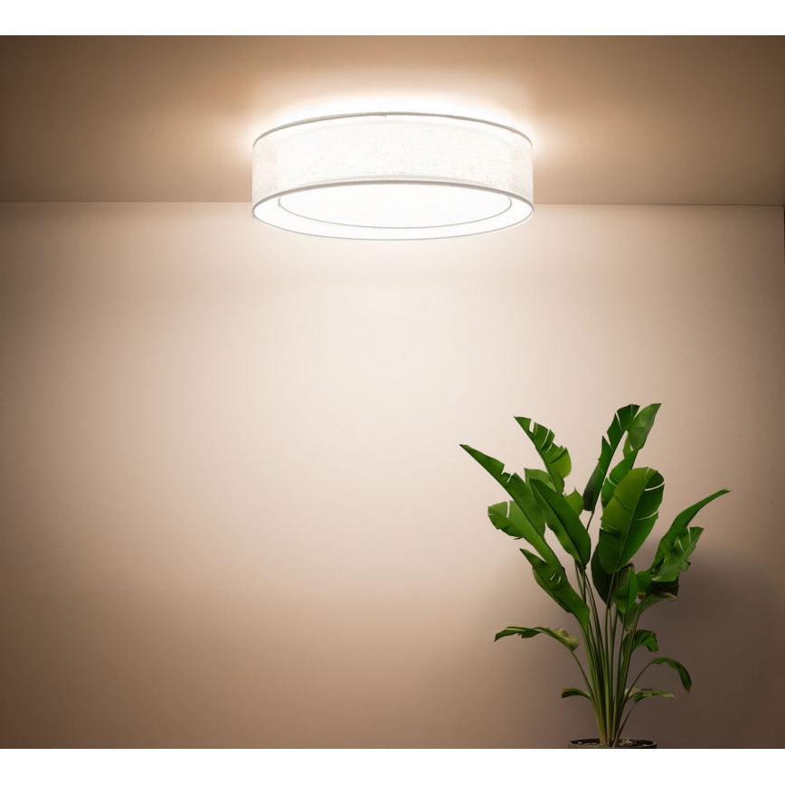 Loftlampe PURO 2xE27/40W/230V Ø 50 cm hvid