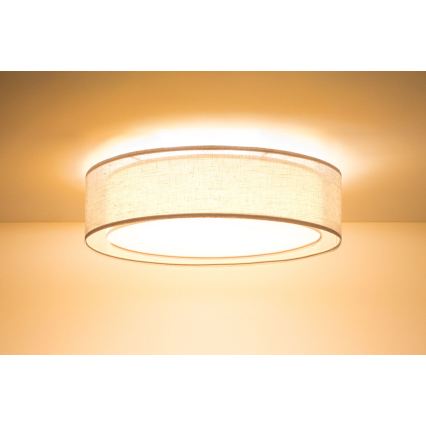 Loftlampe PURO 2xE27/40W/230V Ø 60 cm beige
