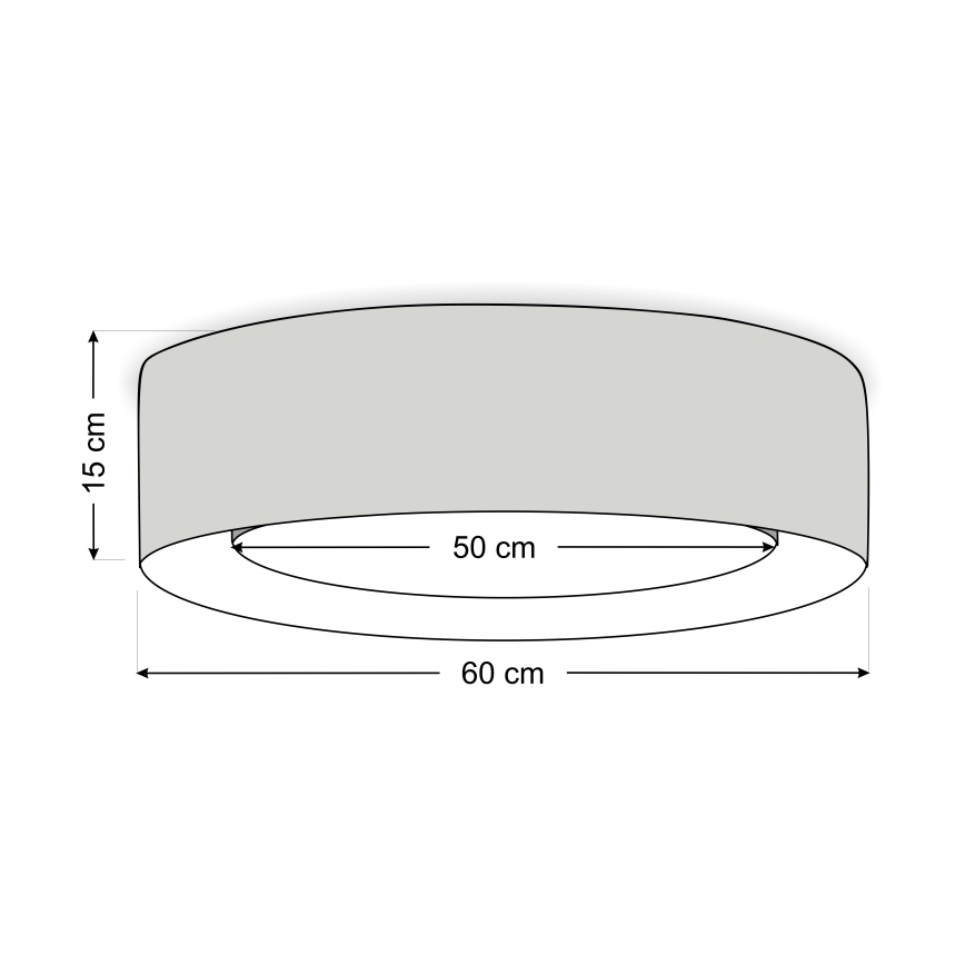 Loftlampe PURO 2xE27/40W/230V Ø 60 cm beige