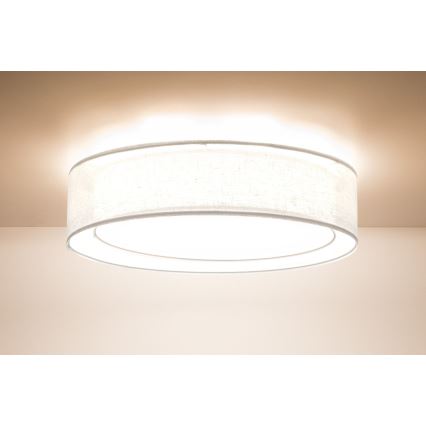 Loftlampe PURO 2xE27/40W/230V Ø 60 cm hvid