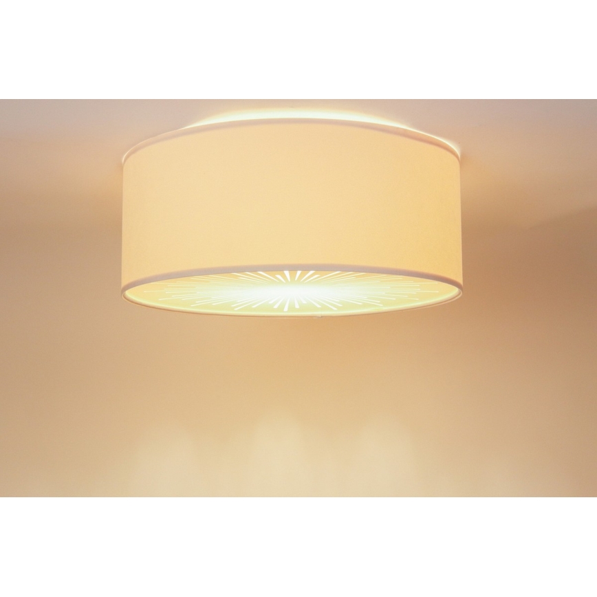 Loftlampe RAYS 2xE27/60W/230V diameter 40 cm beige