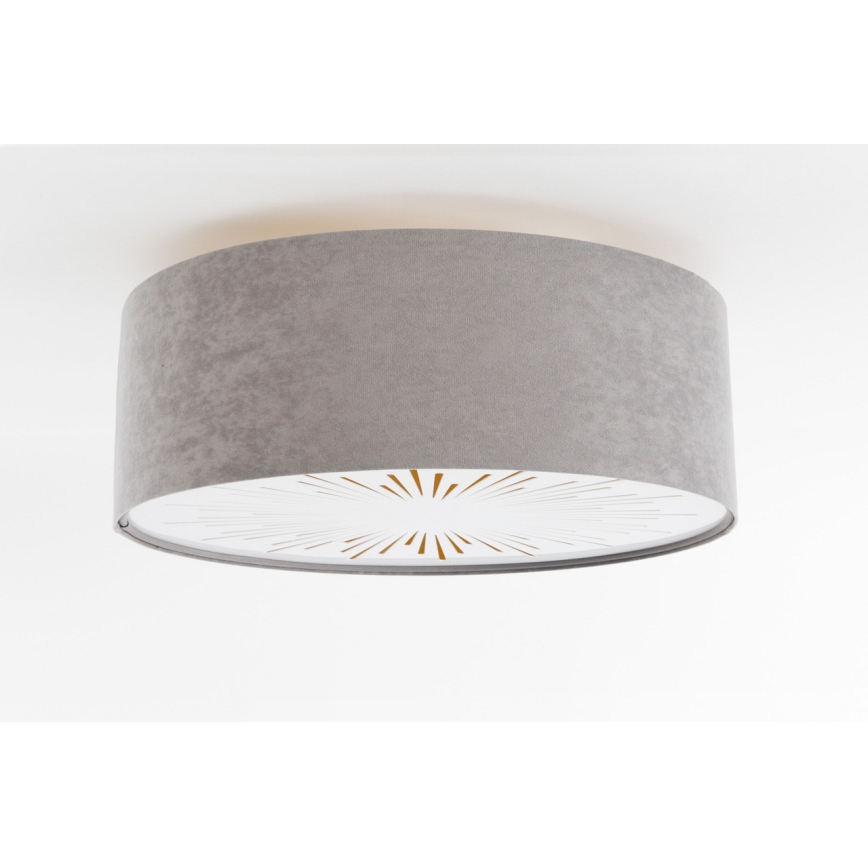 Loftlampe RAYS 2xE27/60W/230V diameter 60 cm grå