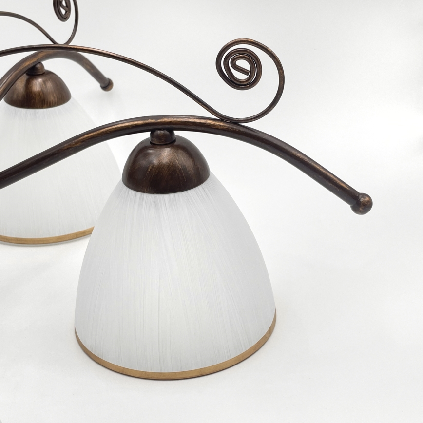 Loftlampe RETRO 5xE27/60W/230V bronzefarvet patina