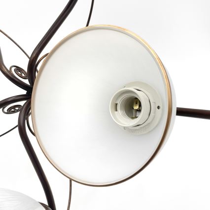 Loftlampe RETRO 5xE27/60W/230V bronzefarvet patina